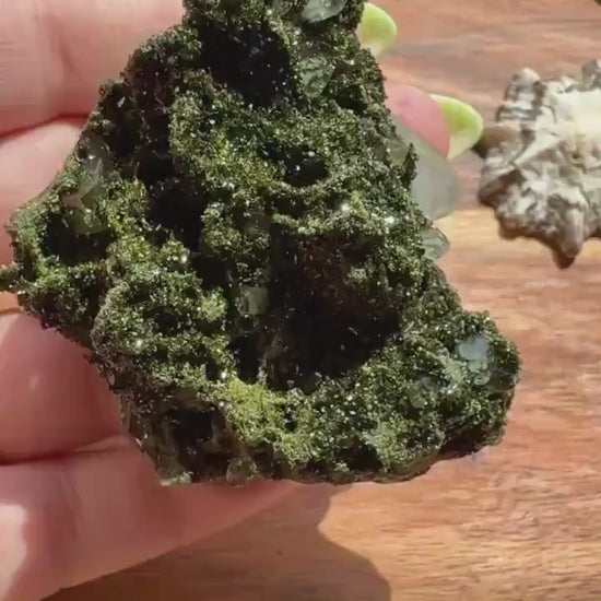High Quality Epidote and Quartz Free Form |