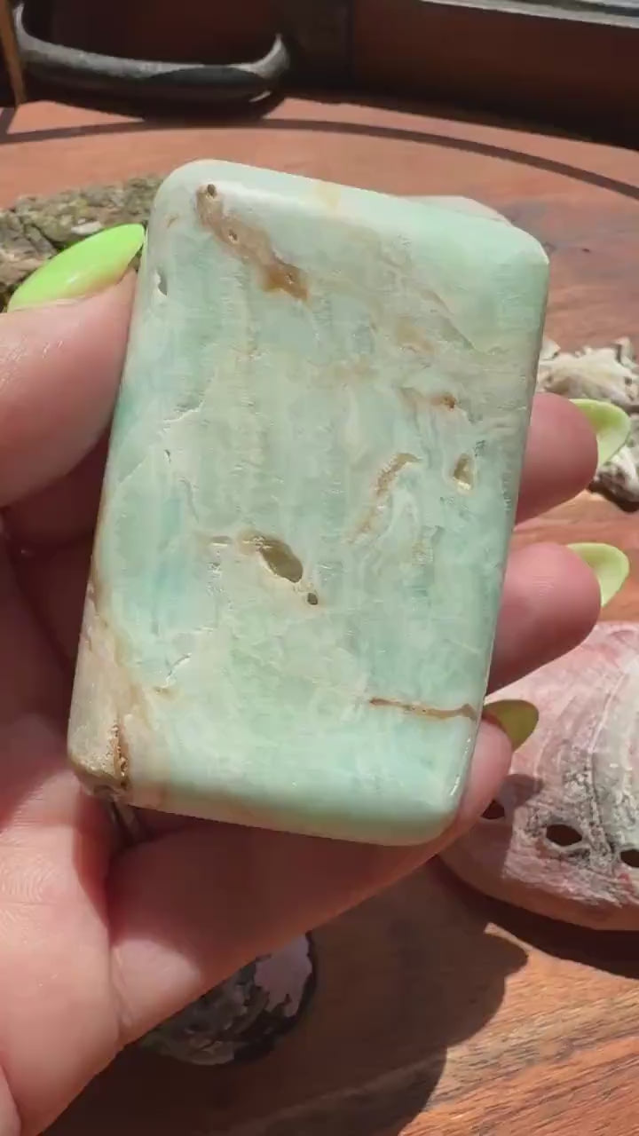 Caribbean Calcite Palm Stone |