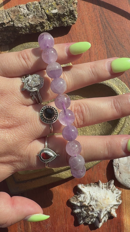 AMETHYST BRACELET 9MM