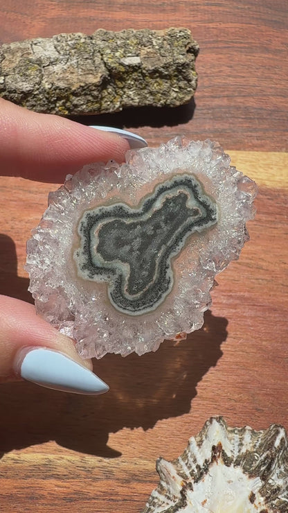 AMETHYST STALACTITE SLICE