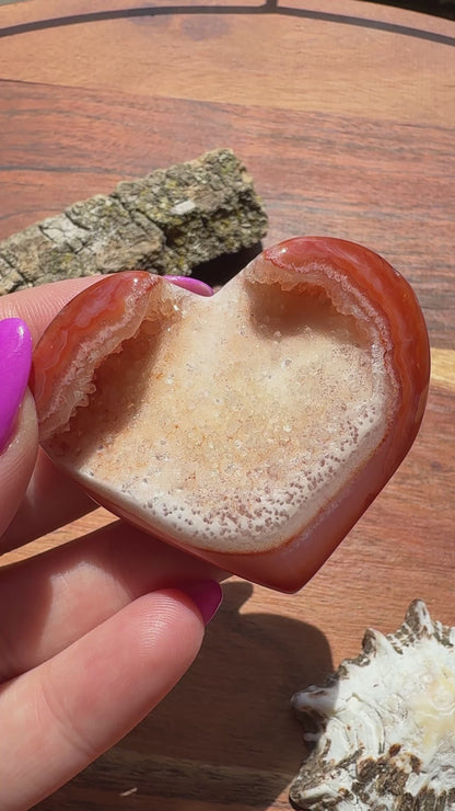 DRUZY CARNELIAN HEART
