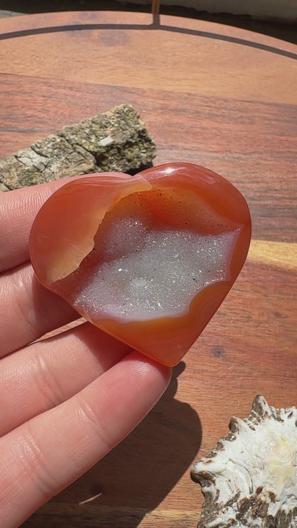 DRUZY CARNELIAN HEART