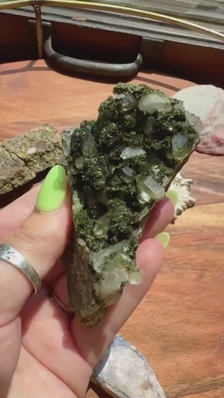 High Quality Epidote and Quartz Free Form |