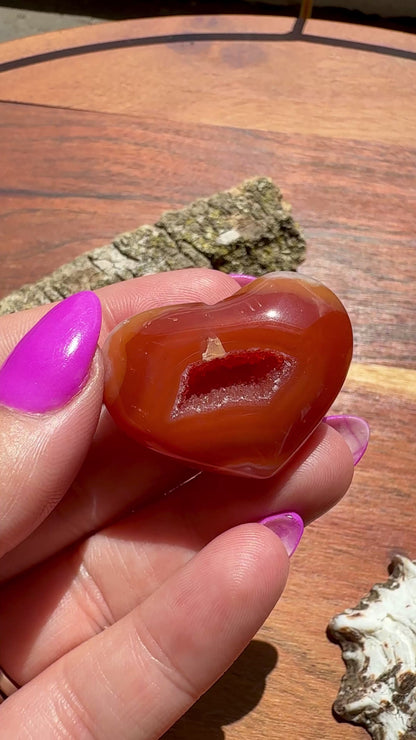 DRUZY CARNELIAN HEART