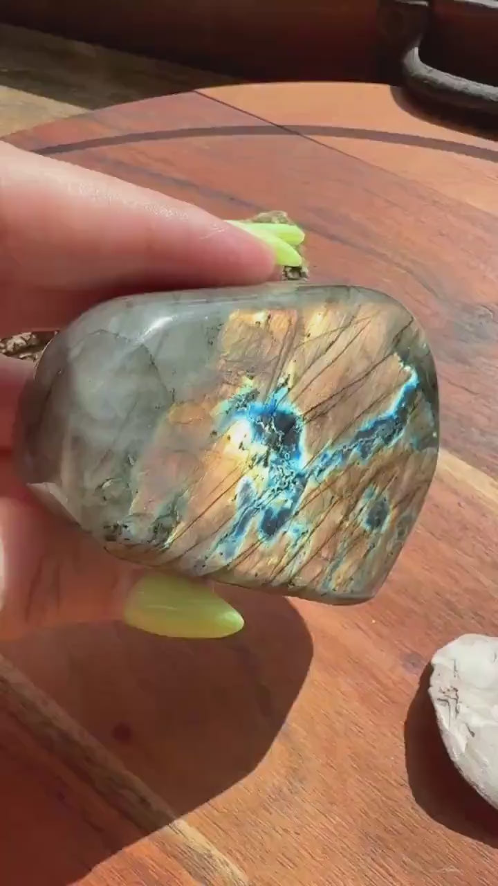 Rainbow Flash Labradorite Freeform