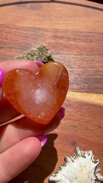 DRUZY CARNELIAN HEART