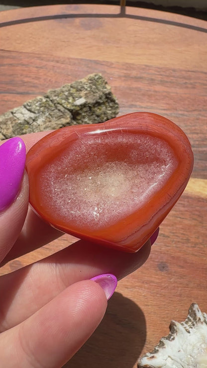 DRUZY CARNELIAN HEART