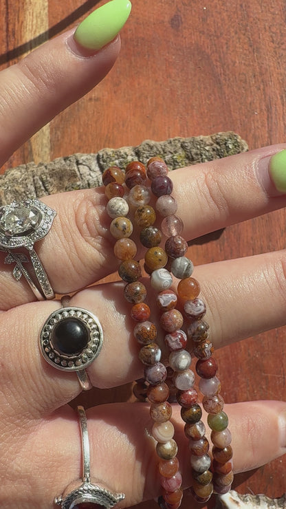 HIGH QUALITY AGUA NUEVA AGATE BRACELET 4MM