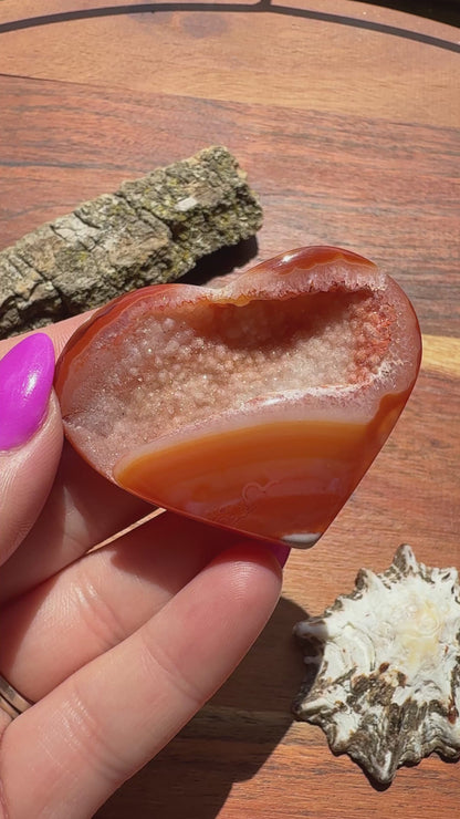DRUZY CARNELIAN HEART