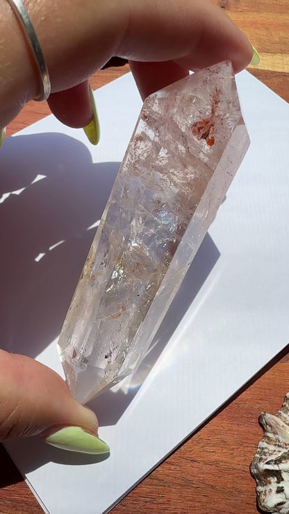 HIGH QUALITY PINK FIRE QUARTZ DT POINT