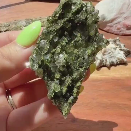 High Quality Epidote and Quartz Free Form |