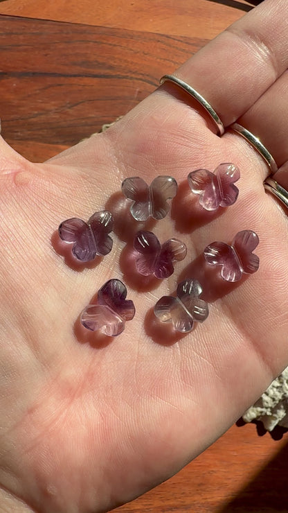 MINI RAINBOW FLUORITE BUTTERFLY CARVING [QTY. 1]
