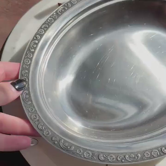 Vintage Altar Dish || Silver Altar Dish || Vintage Crystal Dish || Altar Offering Dish || Vintage Ritual Dish || Altar Dish || Crystal Dish