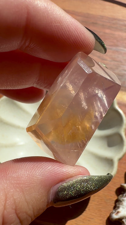 HIGH QUALITY BRAZILIAN ROSE QUARTZ + GOLDEN HEALER FREEFORM