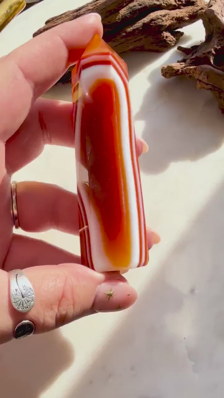 Carnelian Tower || Carnelian || Crystal Tower || Altar Decor || Home Decor || Crystal Carving || Confidence Crystal || Grounding Crystal