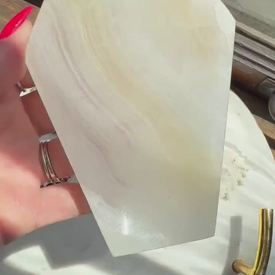 Banded Onyx Coffin Dish