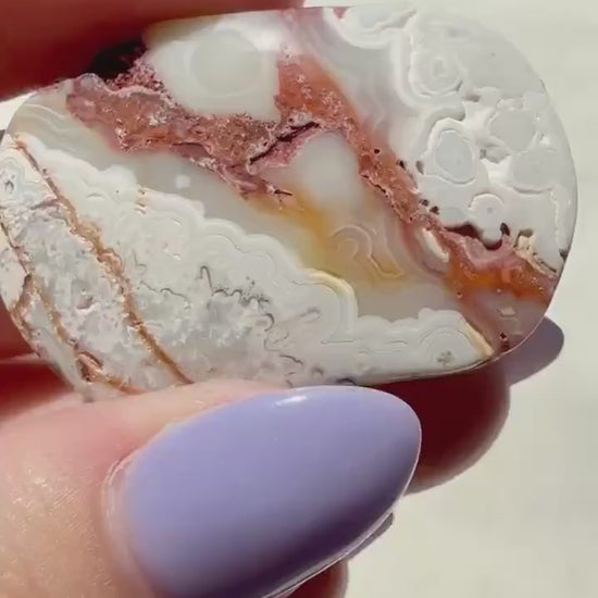 Crazy Lace Agate Mini Palm Stone | Mexican Crazy Lace Agate | Gift for Crystal Lover | Happiness Crystal | Grounding Crystal | Crystal Gift