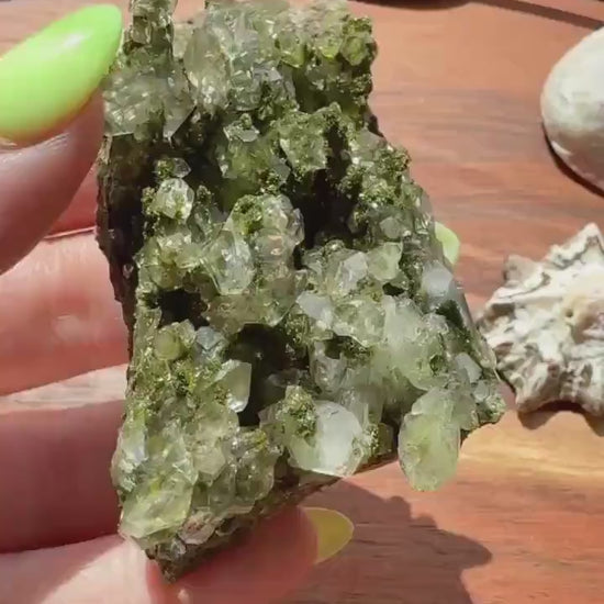 High Quality Epidote and Quartz Free Form |