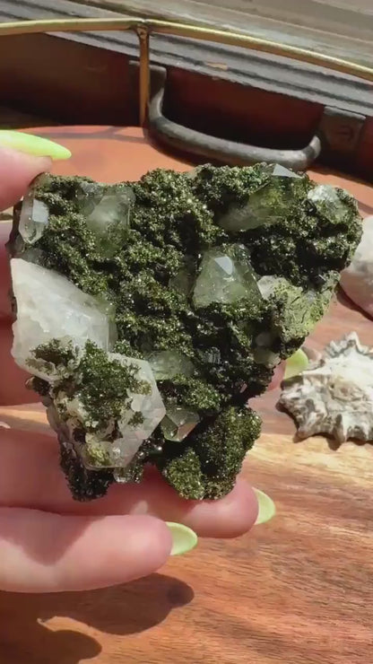 High Quality Epidote and Quartz Free Form |