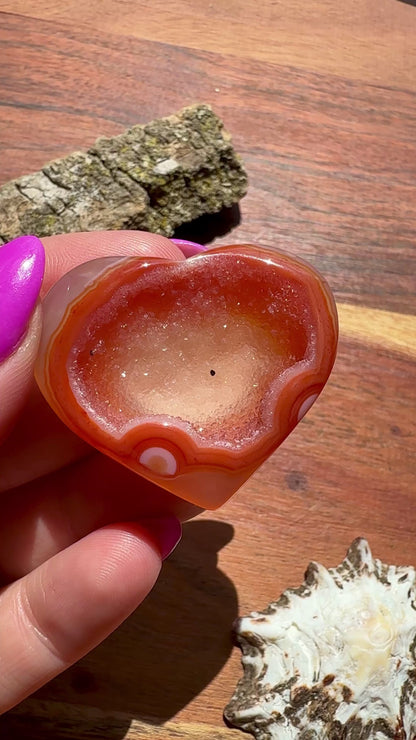 DRUZY CARNELIAN HEART