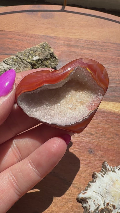 DRUZY CARNELIAN HEART