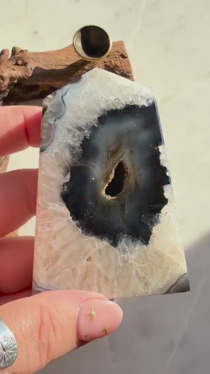 Black Agate Tower || Agate Slice || Agate Tower || Crystal Tower || Crystal Carving