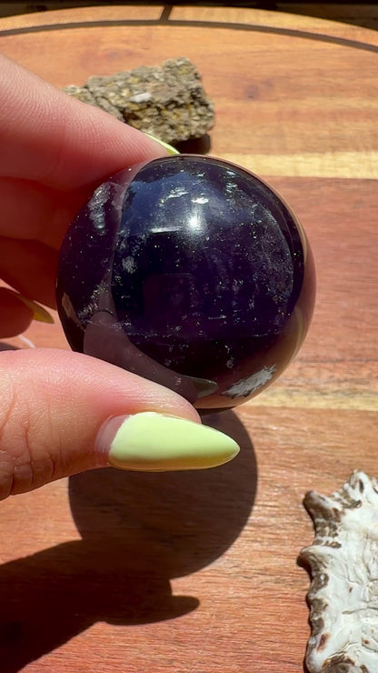 GALAXY FLUORITE (PYRITE + FLUORITE) SPHERE