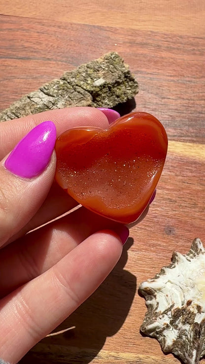 DRUZY CARNELIAN HEART