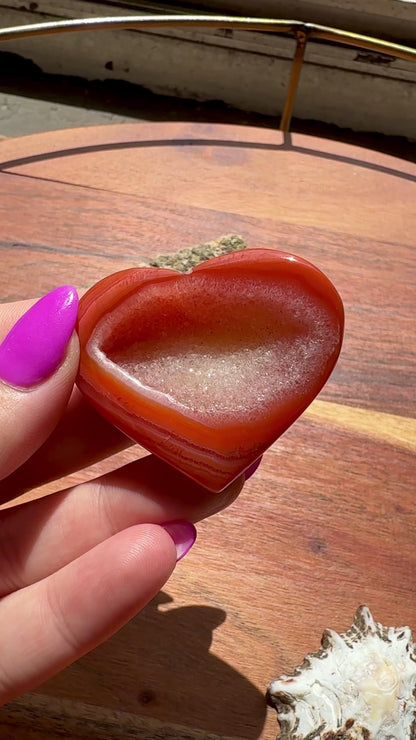 DRUZY CARNELIAN HEART