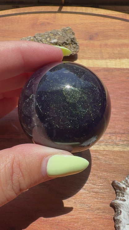 GALAXY FLUORITE (PYRITE + FLUORITE) SPHERE