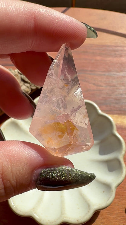 HIGH QUALITY BRAZILIAN ROSE QUARTZ + GOLDEN HEALER FREEFORM (Copy)