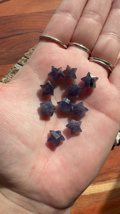 MINI IOLITE FACETED STAR CARVING [QTY. 1]