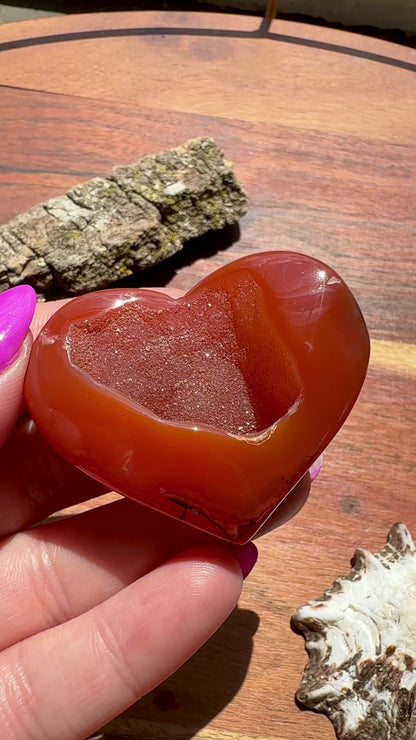 DRUZY CARNELIAN HEART
