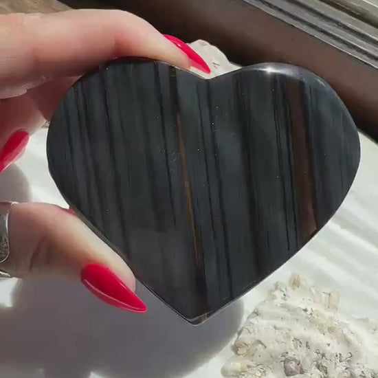 Midnight Lace Obsidian Heart