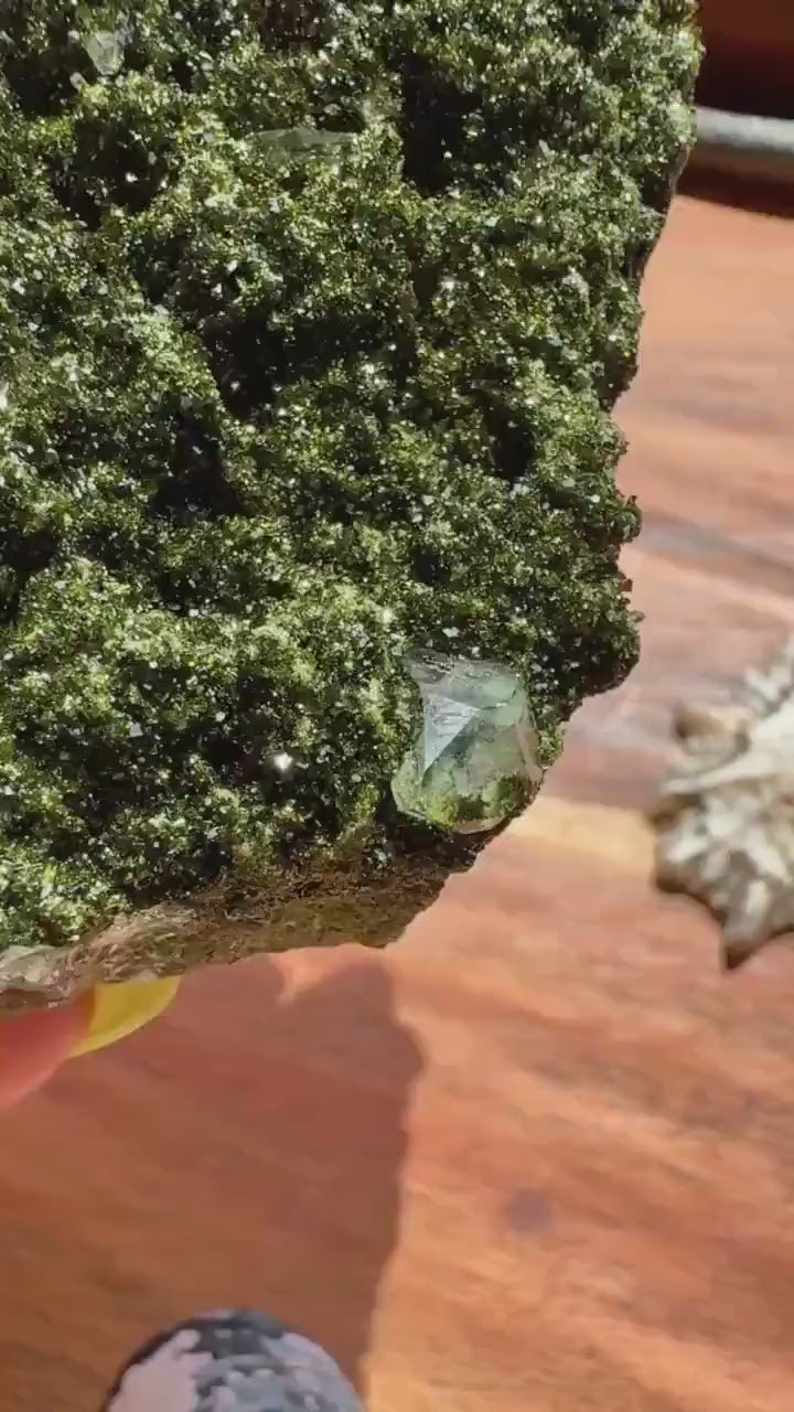 High Quality Epidote and Quartz Free Form |