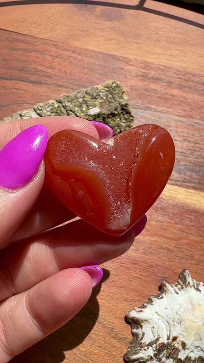 DRUZY CARNELIAN HEART