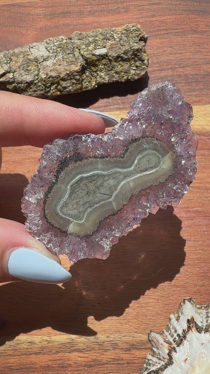 AMETHYST STALACTITE SLICE